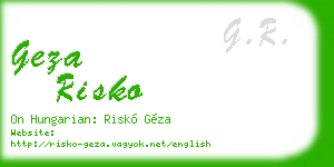 geza risko business card